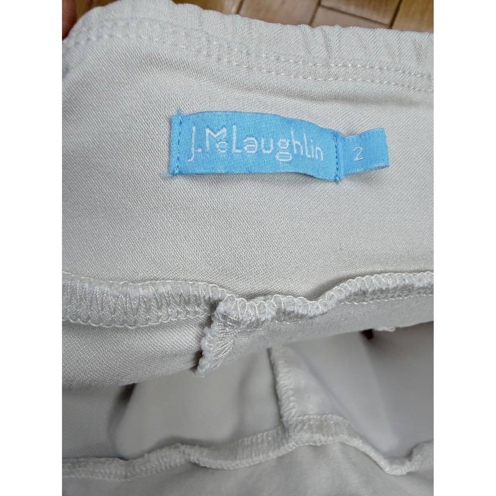 J.McLaughlin Masie Slim Tapered Leg Elastic Waist Pull-On Pant Sand Beige Size 2 - Picture 3 of 7